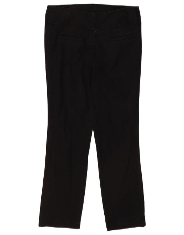 Benetton Womens Straight Casual Trousers EU 40 Medium W28 L26 Black Cotton