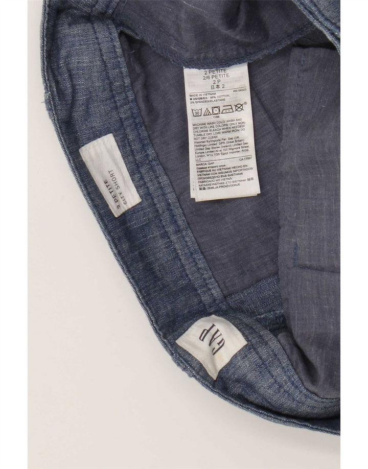 Gap Womens Curvy Hot Pants US 2 XS W28 Blue Cotton