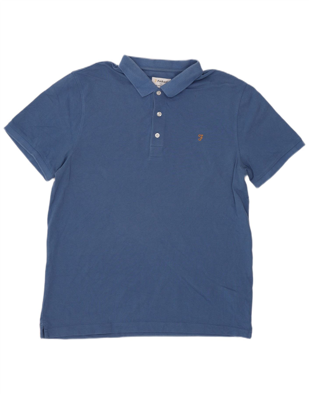 Farah Mens Polo Shirt Large Blue Cotton
