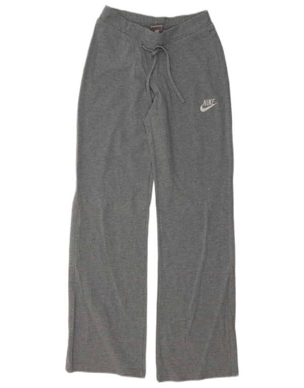 Nike Womens Relaxed Fit Tracksuit Trousers UK 8/10 Small  Grey Cotton