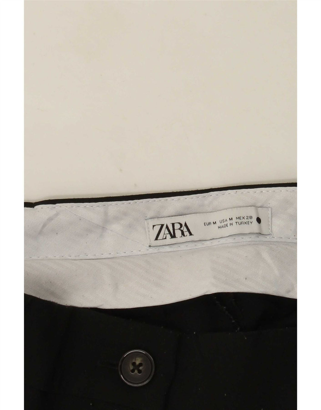 Zara Womens Pegged Chino Shorts Medium W28 Black