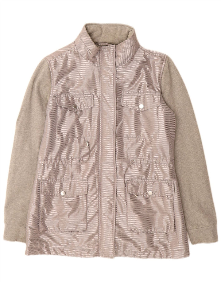 Trussardi Jeans Womens Utility Jacket IT 40 Small Grey Polyester