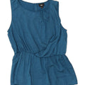 MOSSIMO Womens Sleeveless Blouse Top UK 16 Large Blue Spotted Polyester Vintage Mossimo and Second-Hand Mossimo from Messina Hembry 