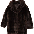 Sinclair Womens Faux Fur Overcoat EU 38/40 Medium Brown Modacryl