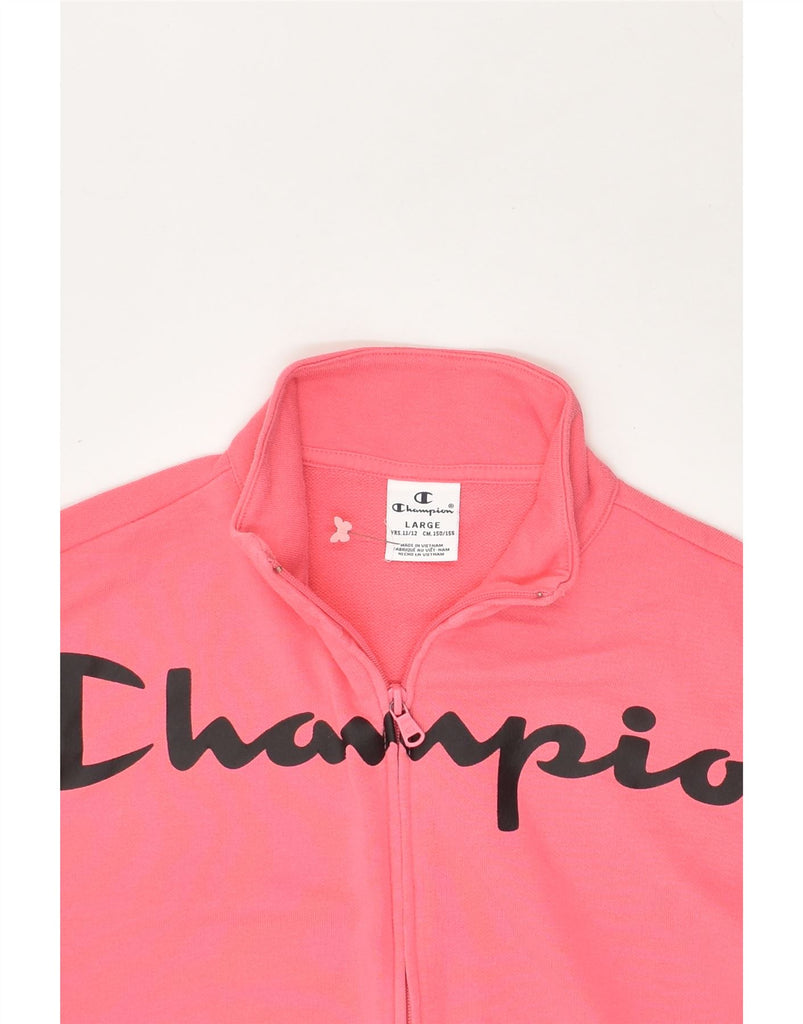 CHAMPION Girls Graphic Tracksuit Top Jacket 11-12 Years Large  Pink | Vintage Champion | Thrift | Second-Hand Champion | Used Clothing | Messina Hembry 