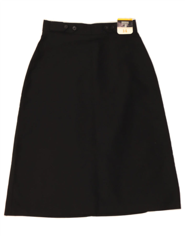 KEYNOTE Womens A-Line Skirt UK 14 Medium Black Polyester Vintage Keynote and Second-Hand Keynote from Messina Hembry 