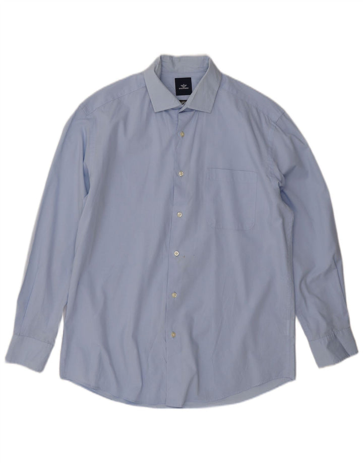 Dockers Mens Shirt Size 15 1/2 Medium Blue Cotton