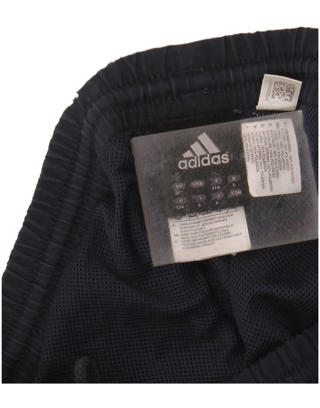 Adidas Mens Tracksuit Trousers Medium Navy Blue Polyester