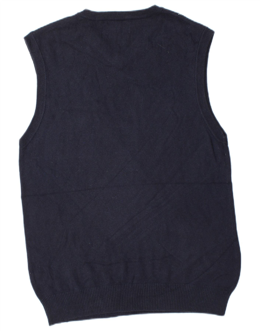 American Eagle Mens Vest Tank Top Medium Navy Blue Argyle/Diamond Cotton