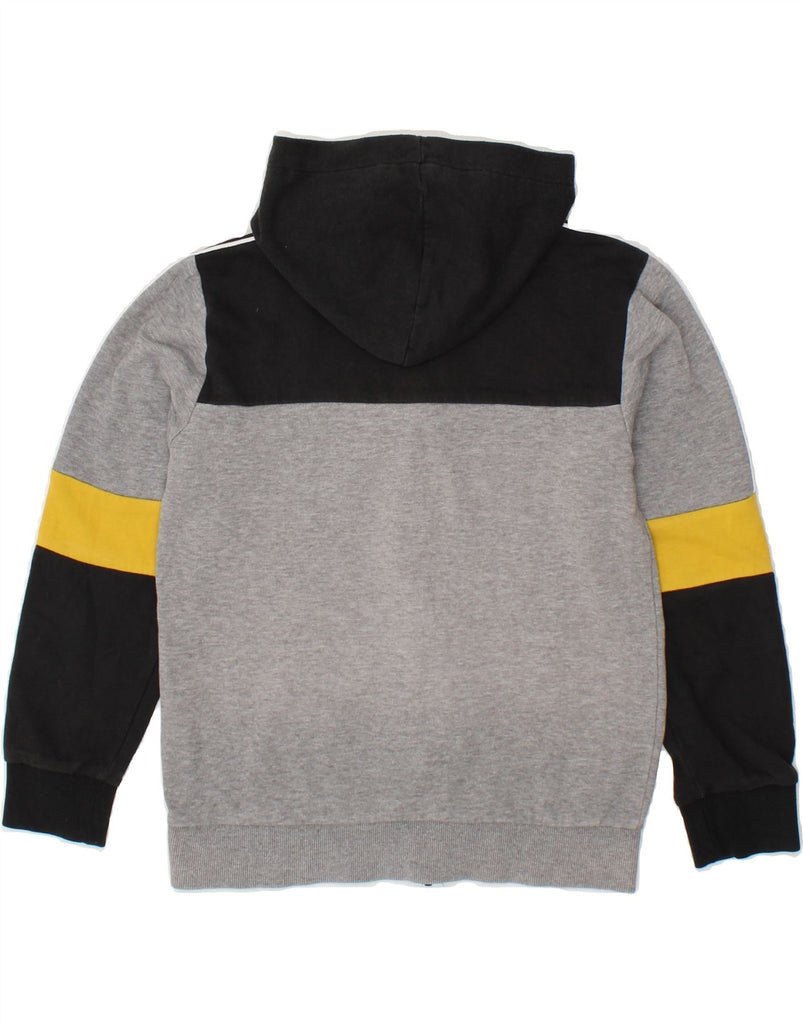 LOTTO Boys Zip Hoodie Sweater 13-14 Years Medium Grey Colourblock Cotton | Vintage Lotto | Thrift | Second-Hand Lotto | Used Clothing | Messina Hembry 