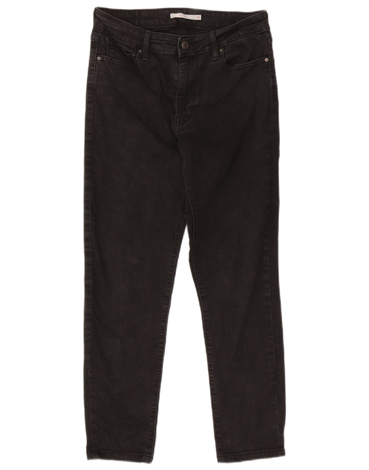 Levi's Womens 712 Slim Jeans W30 L27 Black Cotton