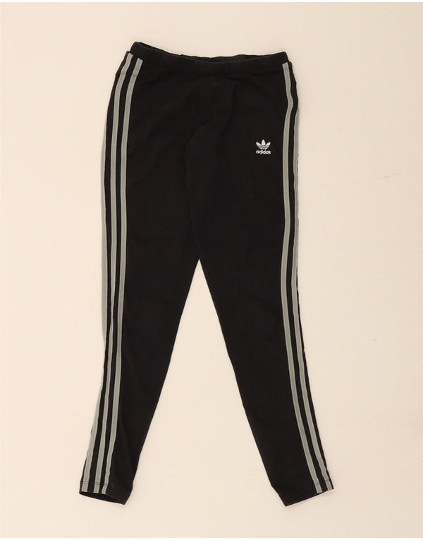 Adidas Womens Tracksuit Trousers UK 10 Small Black Cotton Sports