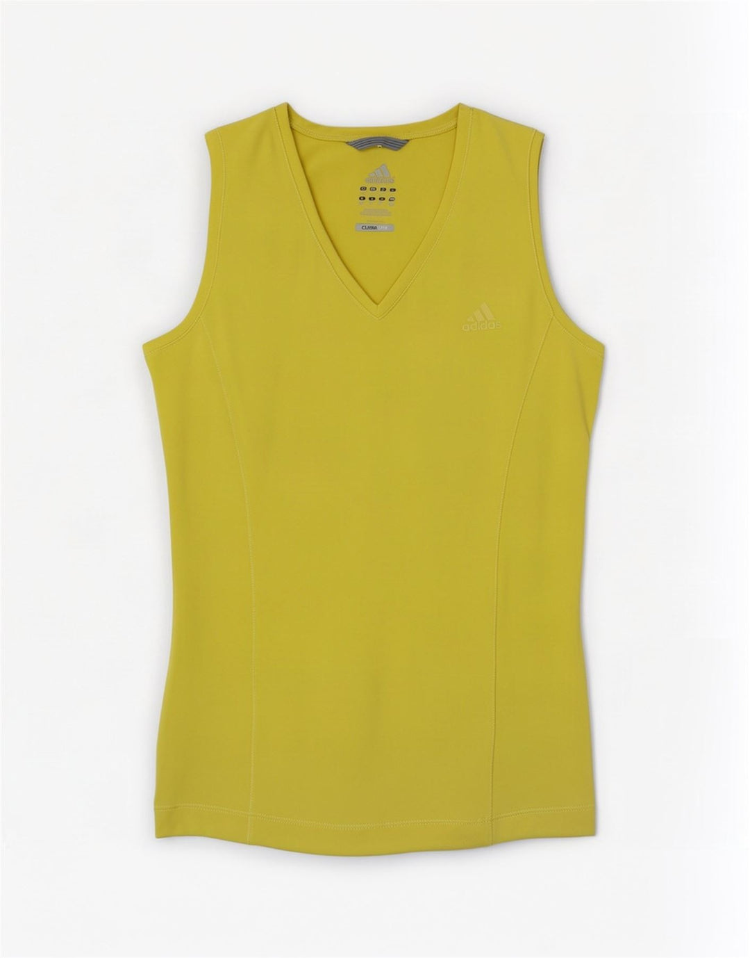 Adidas Womens Climalite Vest Top UK 14 Medium Yellow Polyester