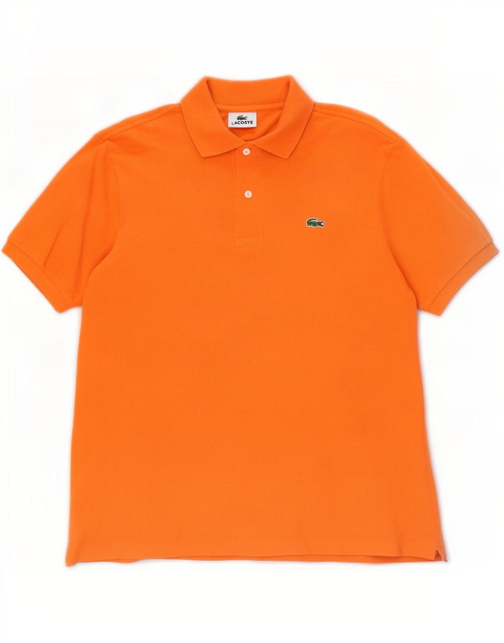 Lacoste Mens Polo Shirt Size 4 Medium Orange Cotton