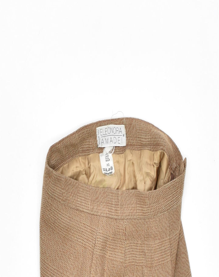 VINTAGE Womens Pencil Skirt W28 Medium Brown Wool | Vintage | Thrift | Second-Hand | Used Clothing | Messina Hembry 