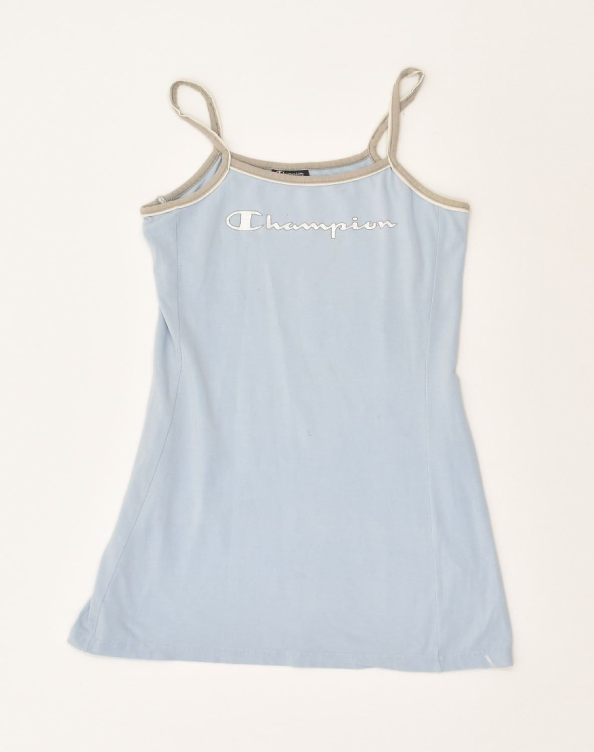 CHAMPION Girls Basic Dress 11 12 Years Blue Cotton