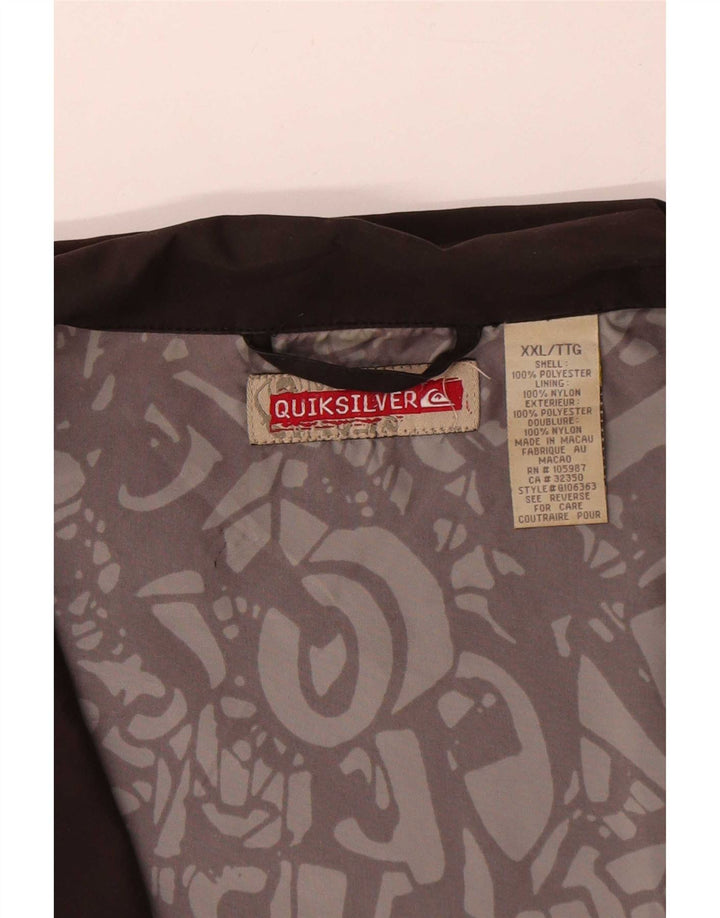 Quiksilver Mens Bomber Jacket UK 44 2XL Brown Polyester