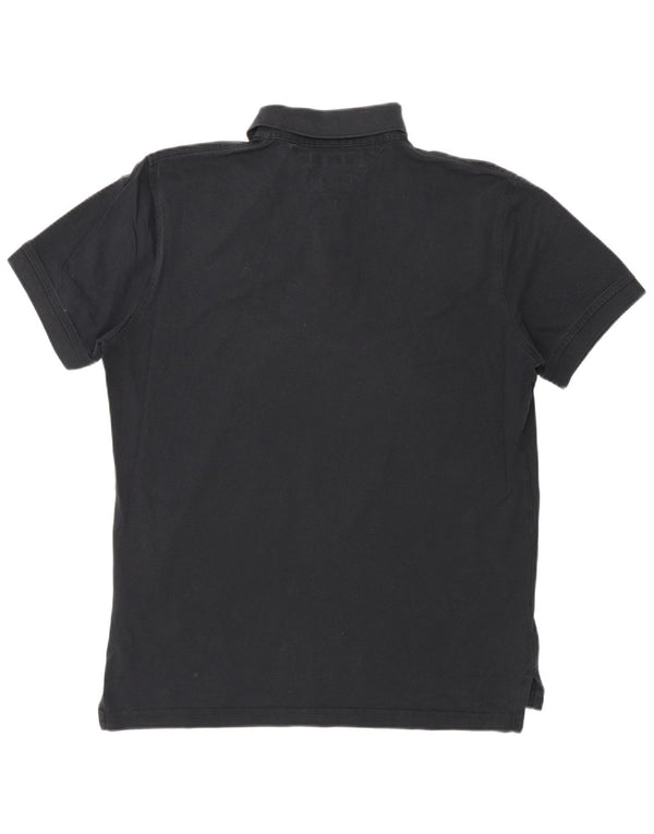 Tommy Hilfiger Mens Regular Fit Polo Shirt Medium Black Cotton