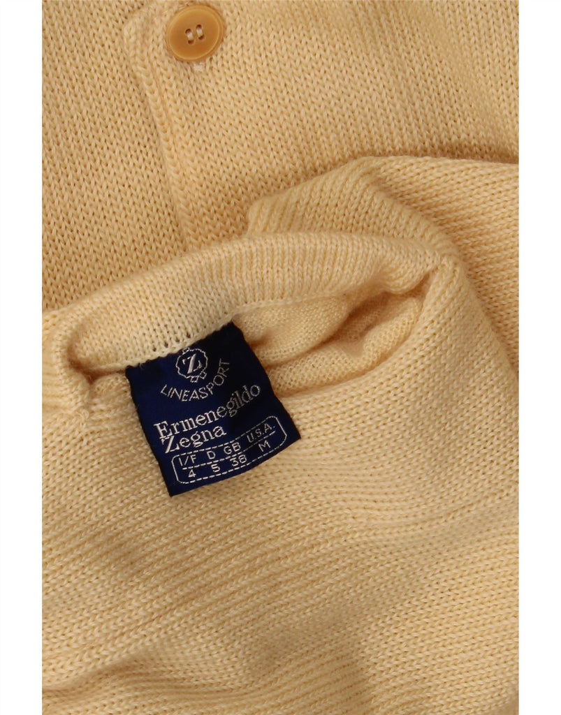 ERMENEGILDO ZEGNA Mens Cardigan Sweater UK 38 Medium Beige Virgin Wool Vintage Ermenegildo Zegna and Second-Hand Ermenegildo Zegna from Messina Hembry 