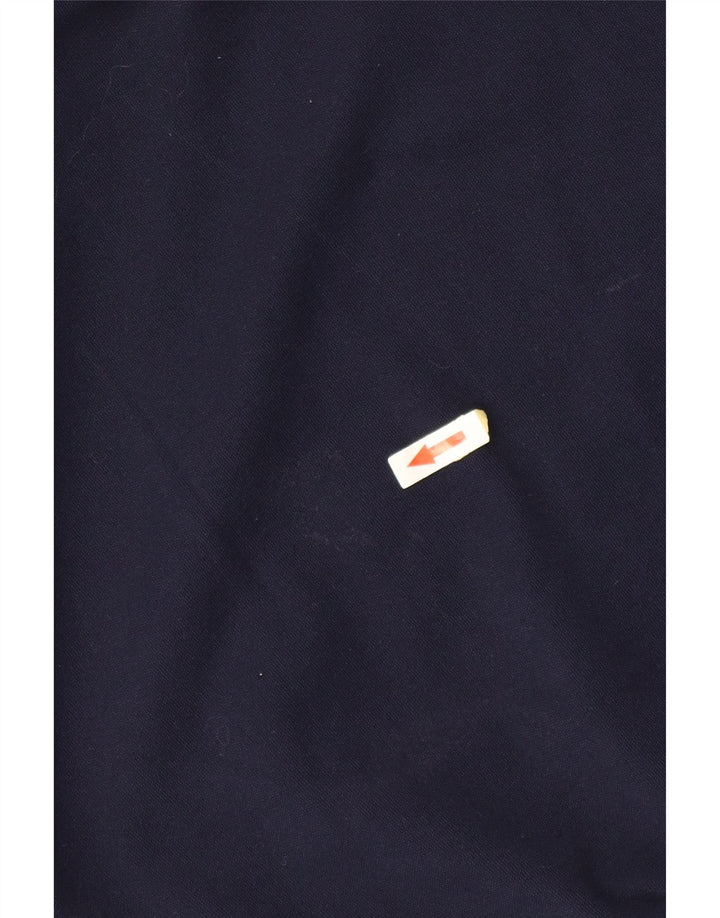 KAPPA Mens Zip Neck Sweatshirt Jumper XL Navy Blue Colourblock Polyester