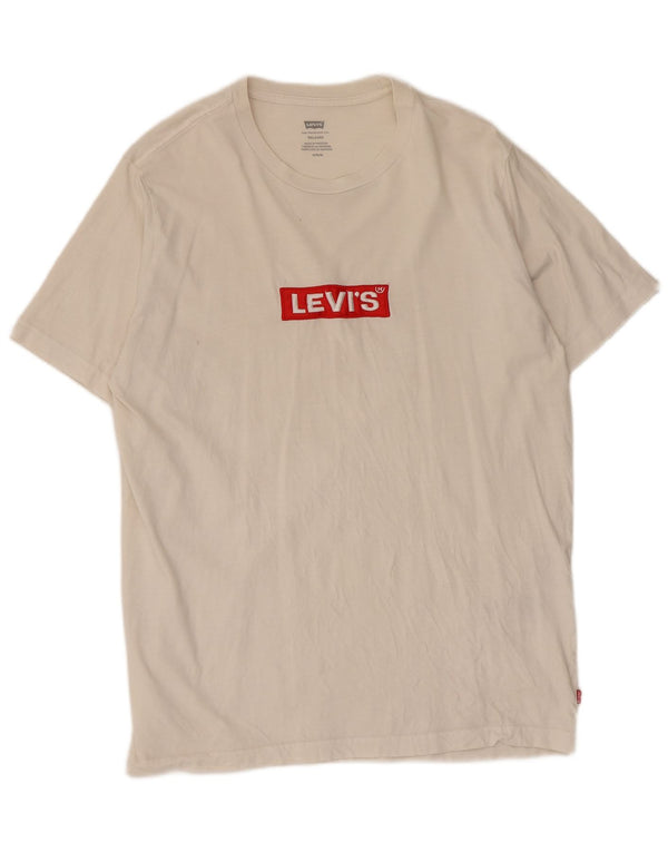 Levi's Mens Relaxed Graphic T-Shirt Top Medium White Cotton