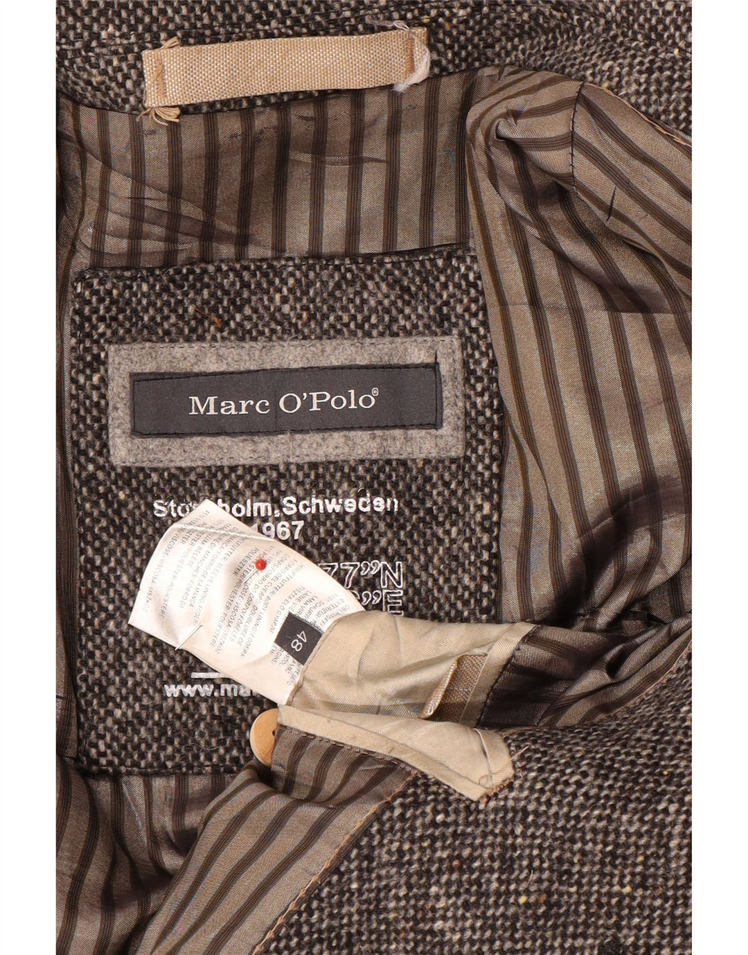 Marc O'Polo Mens Overcoat UK 48 Medium Grey Flecked Wool