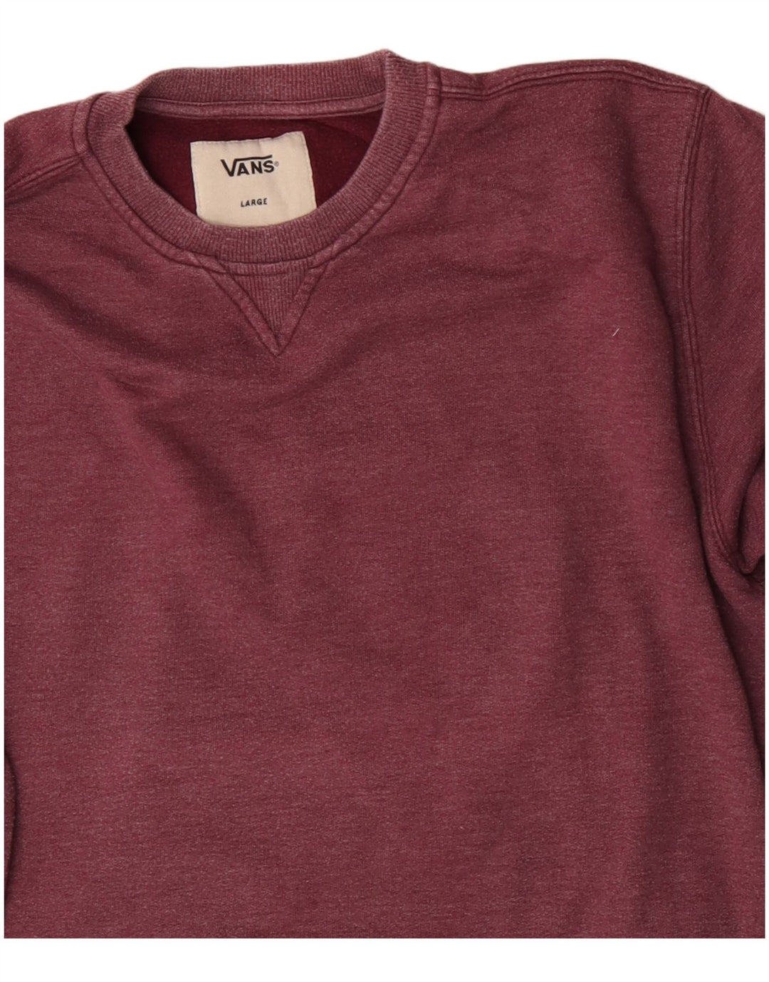VANS Mens Sweatshirt Jumper Large Burgundy Cotton