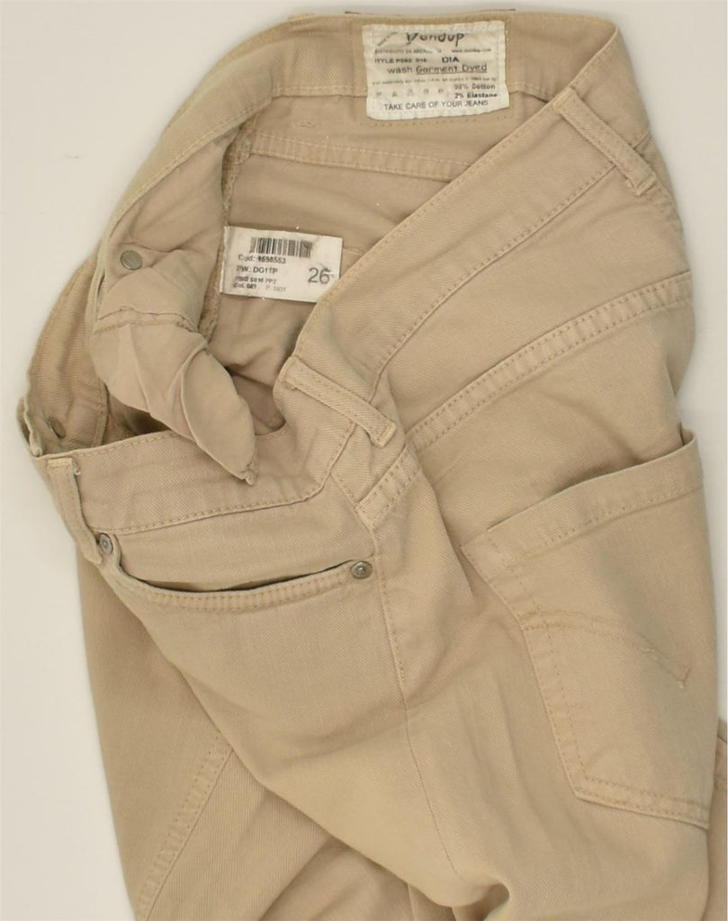 DONDUP Womens Slim Jeans W26 L24 Beige Cotton | Vintage Dondup | Thrift | Second-Hand Dondup | Used Clothing | Messina Hembry 