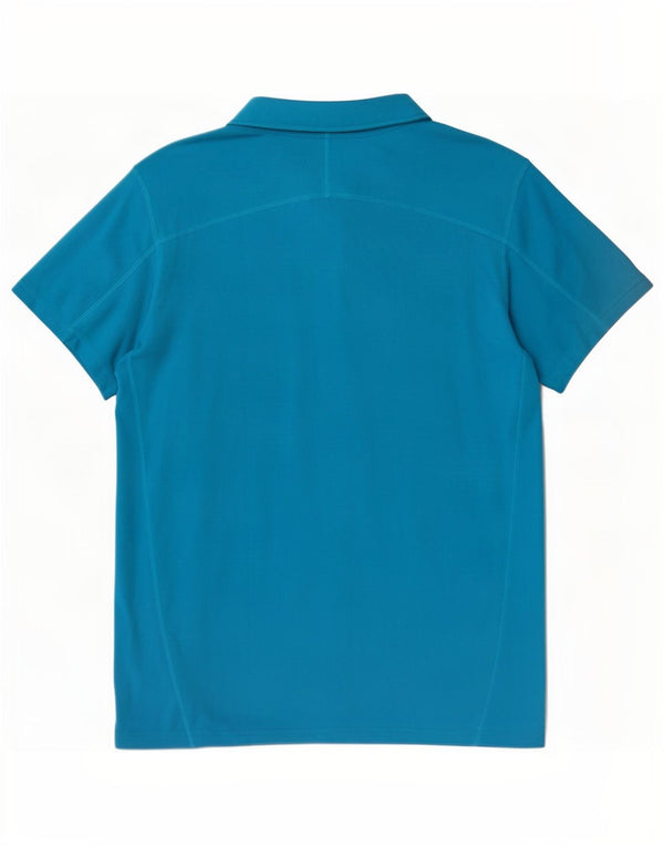 Nike Mens Dri Fit Polo Shirt Large Blue Polyester