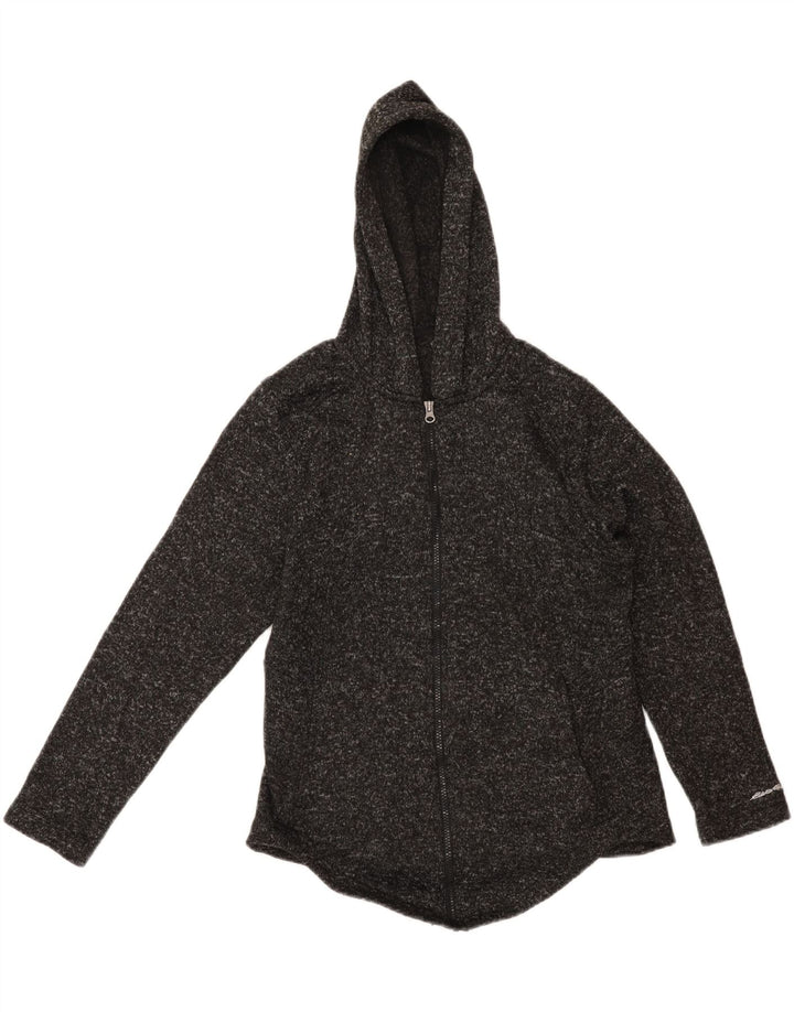 EDDIE BAUER Womens Zip Hoodie Sweater UK 16 Large Grey Polyester Vintage Eddie Bauer and Second-Hand Eddie Bauer from Messina Hembry 