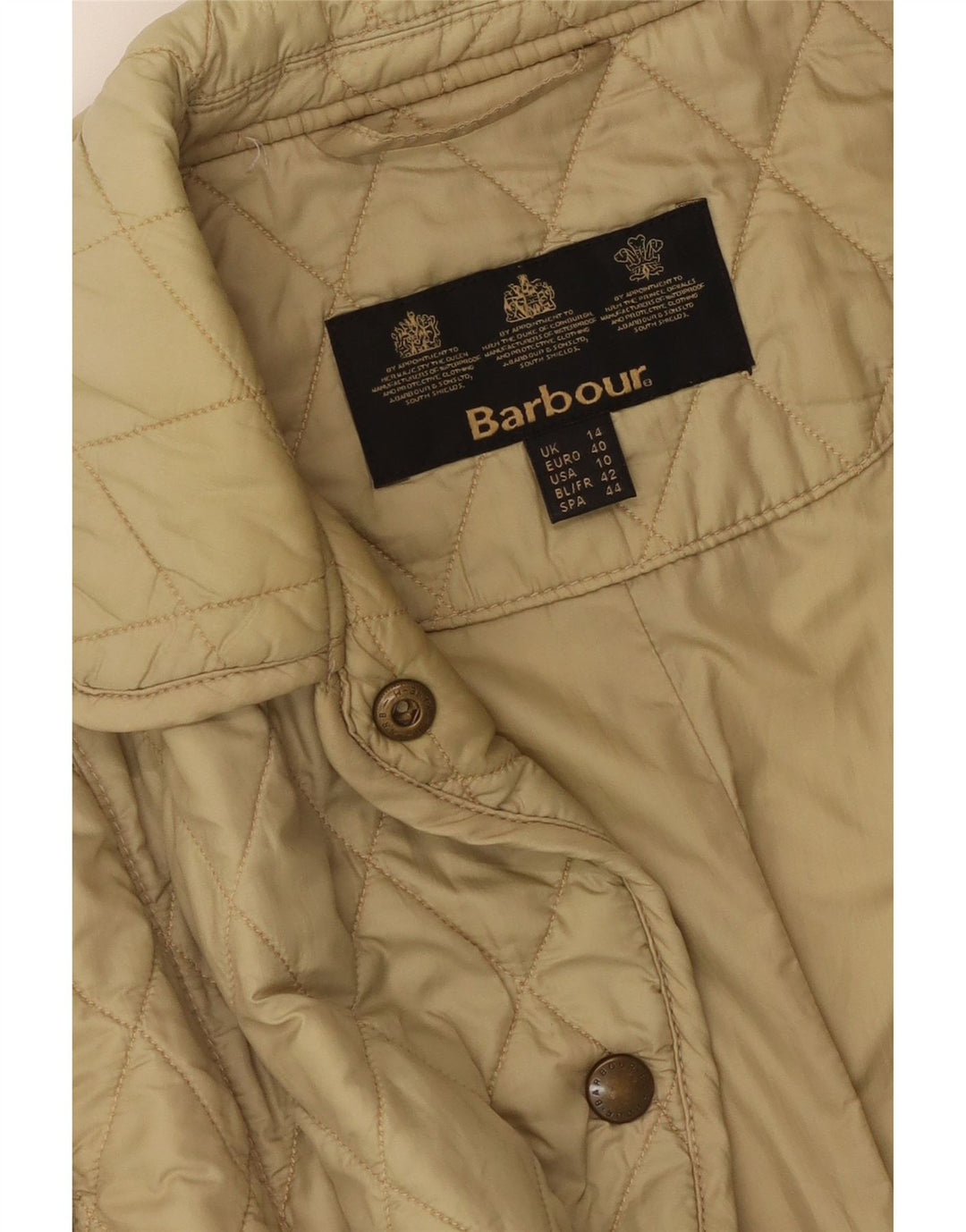 Barbour Womens Quilted Jacket UK 14 Large Green