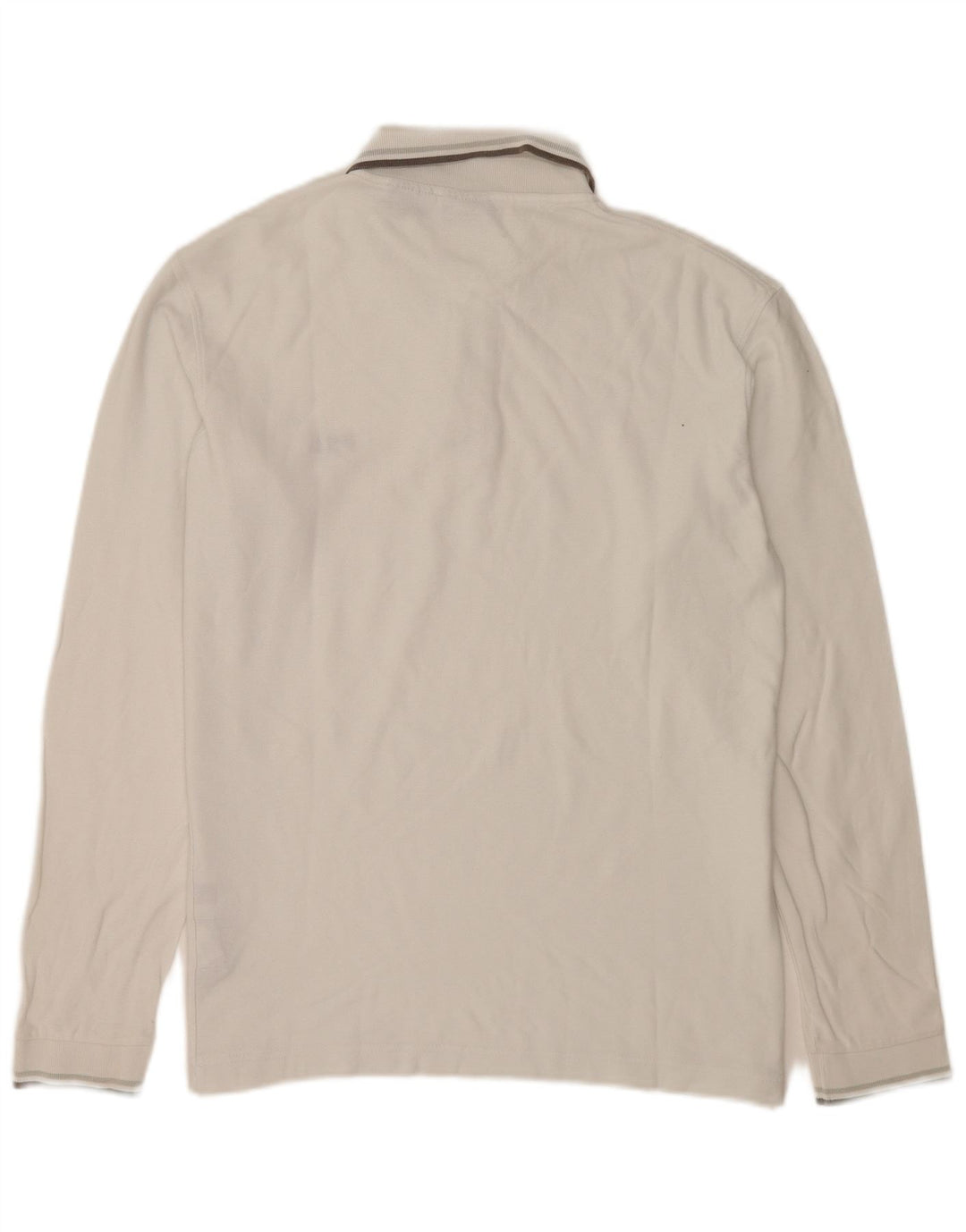 Fila Mens Long Sleeve Polo Shirt Large White Cotton