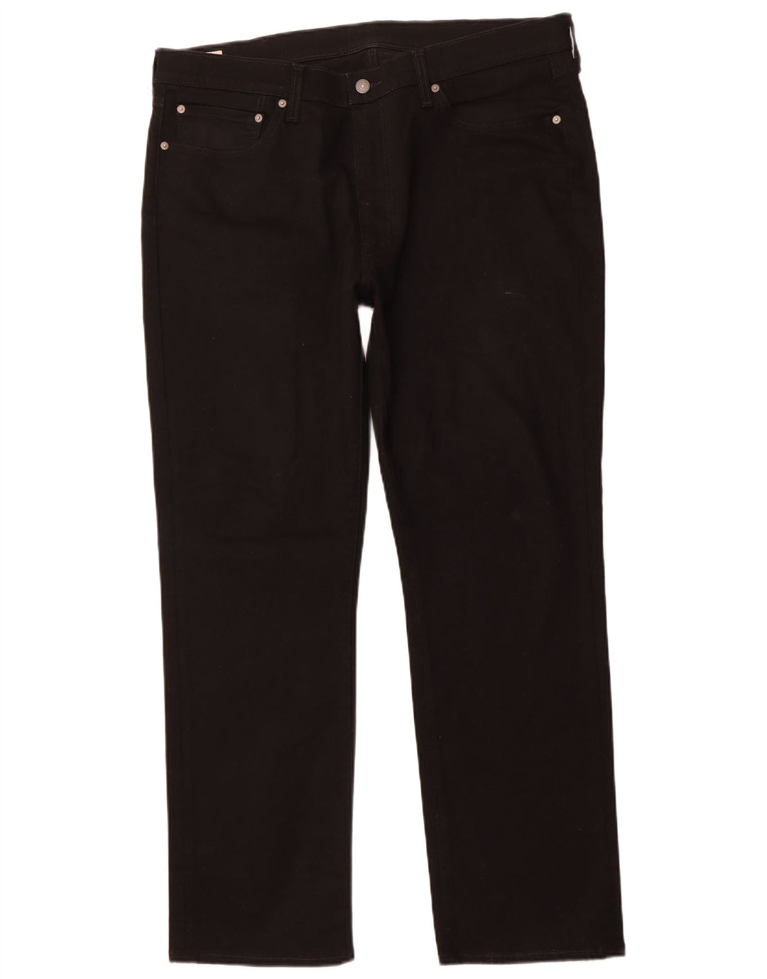 LEVI'S Mens 514 Straight Jeans W38 L32 Black Cotton