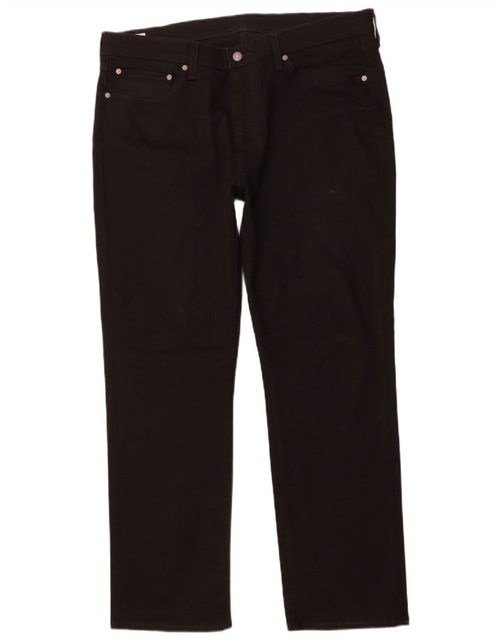 LEVI'S Mens 514 Straight Jeans W38 L32 Black Cotton