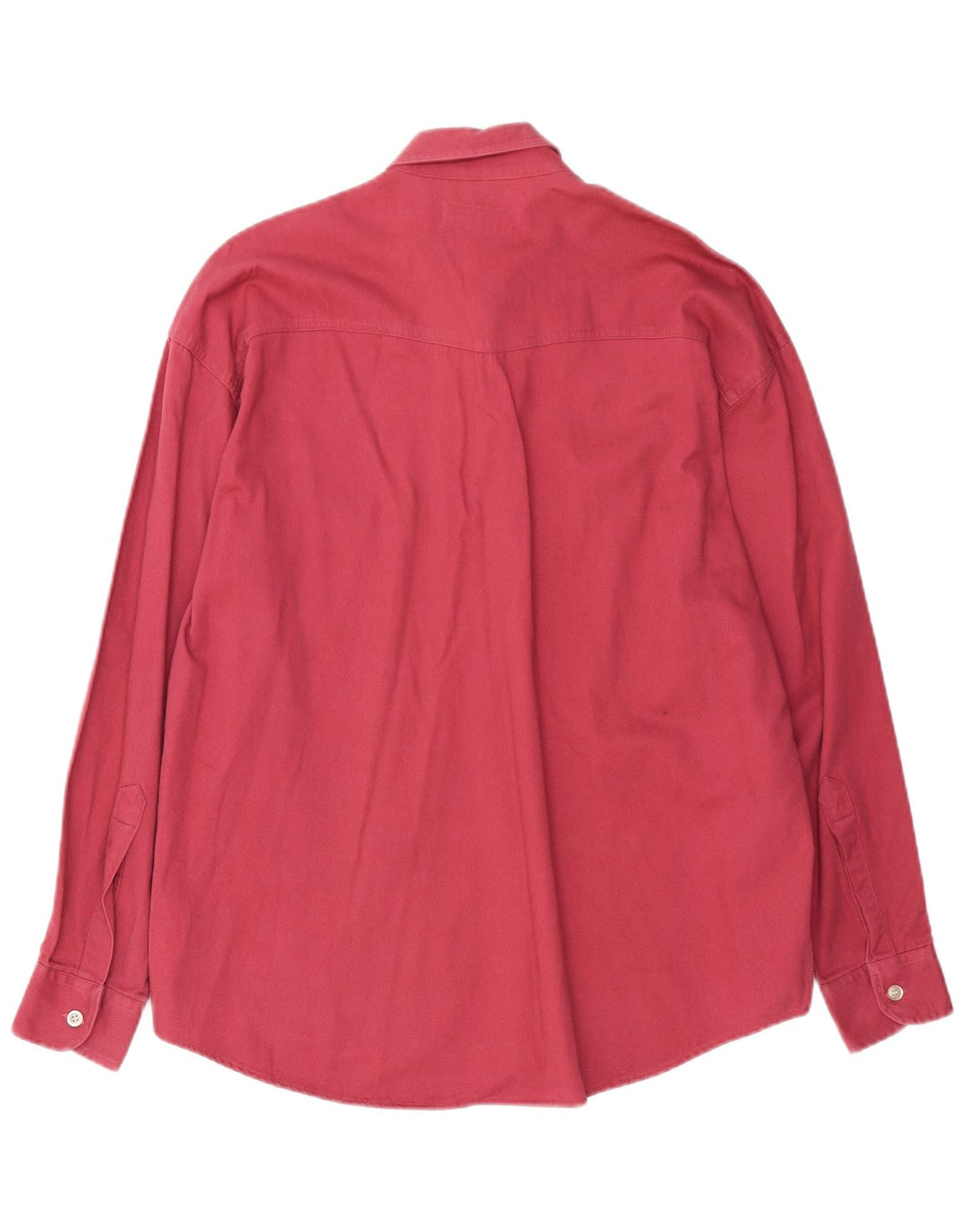 Vintage Mens Shirt Large Burgundy Cotton