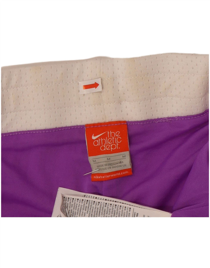 Nike Womens Sport Shorts UK 14 Medium Purple Colourblock Polyester