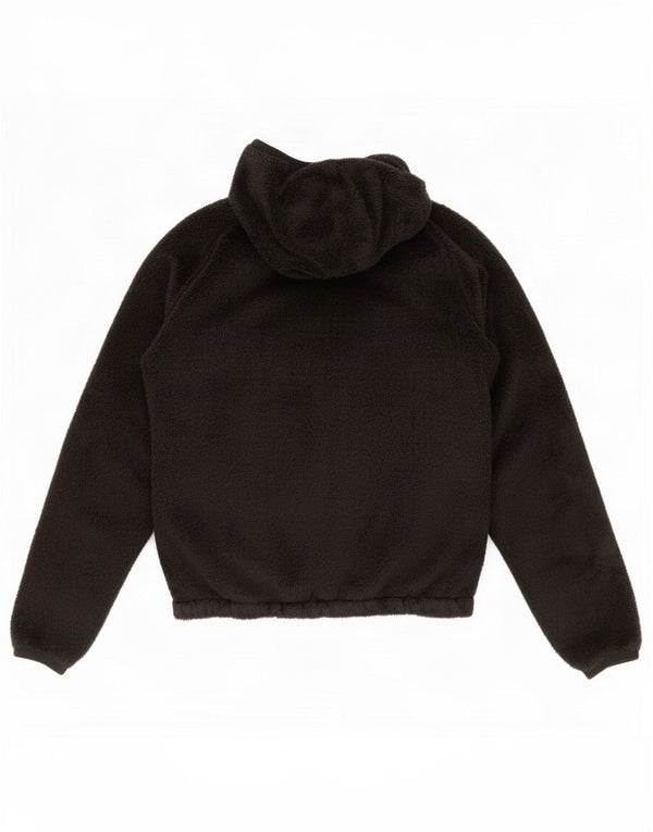 The North Face Womens Hooded Fleece Jacket UK 10 Small Black Polyester