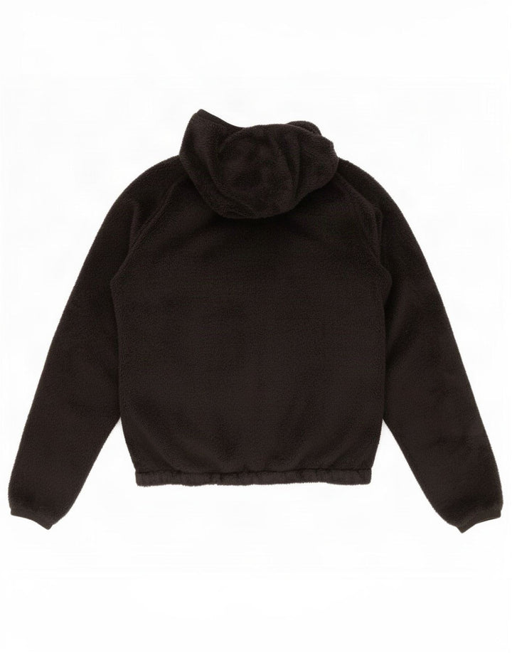 The North Face Womens Hooded Fleece Jacket UK 10 Small Black Polyester