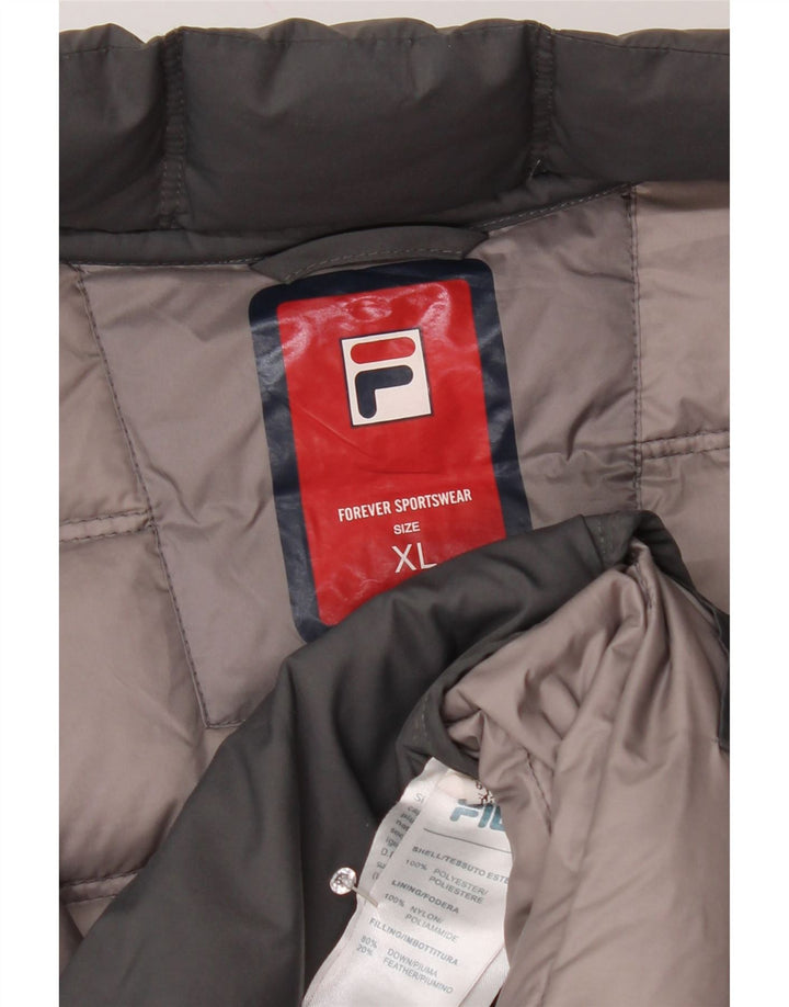 Fila Mens Padded Jacket UK 42 XL Grey Polyester