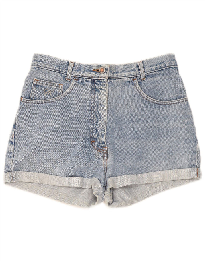 Vintage Womens Denim Shorts W30 Medium Blue Cotton
