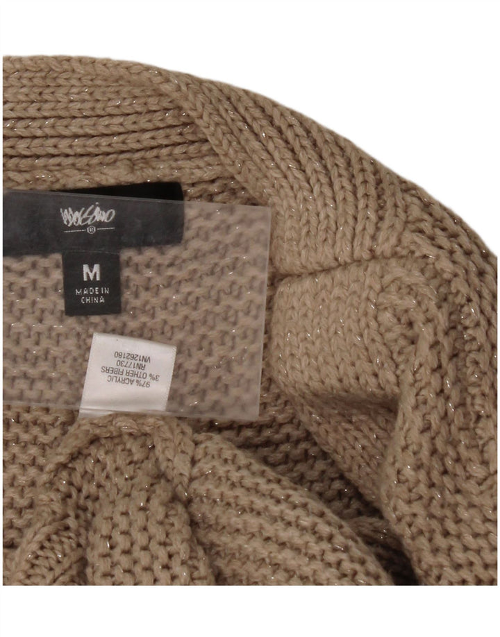 MOSSIMO Womens Oversized Boat Neck Jumper Sweater UK 14 Medium Beige