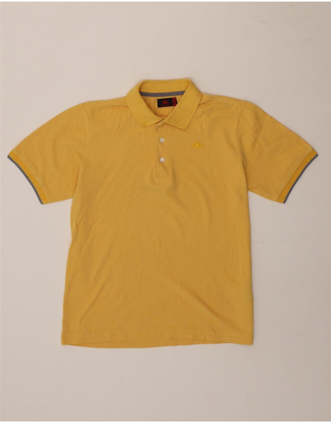 Kappa Mens Polo Shirt Small Yellow Cotton