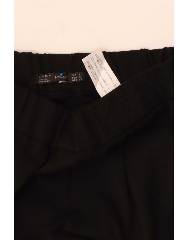 Zara Womens Tracksuit Trousers Small Black Colourblock Polyester