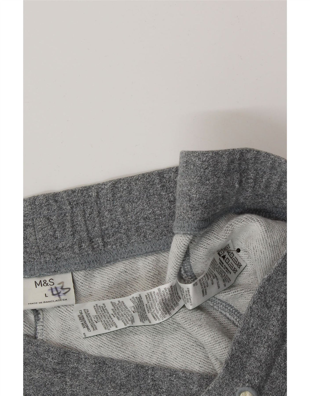 MARKS & SPENCER Mens Sport Shorts Large Grey Cotton Vintage Marks & Spencer and Second-Hand Marks & Spencer from Messina Hembry 