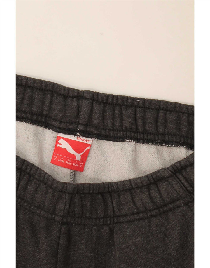 Puma Mens Graphic Tracksuit Trousers Joggers Small Grey Flecked