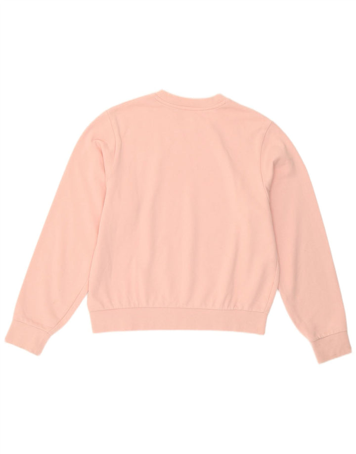 Lacoste Womens Loose Fit Sweatshirt Jumper Size 38 Medium Pink