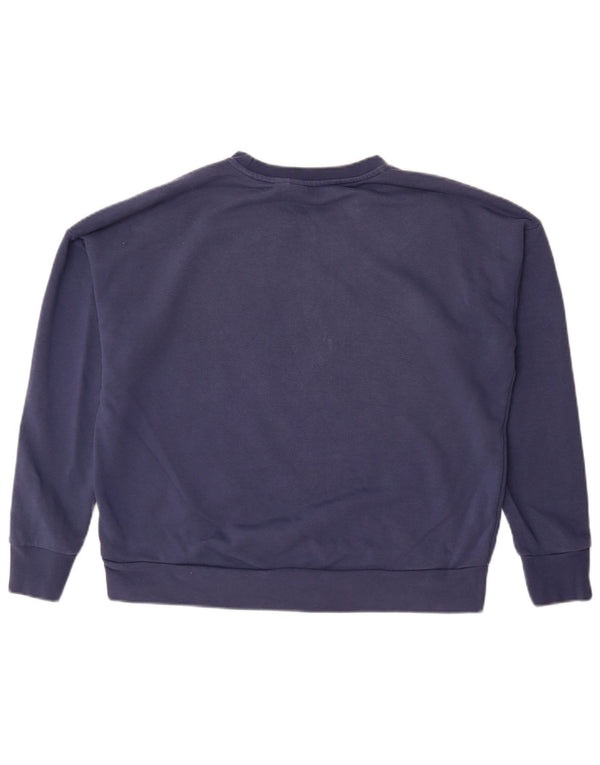 Adidas Womens Graphic Oversized Sweatshirt Jumper UK 16/18 Large Navy Blue