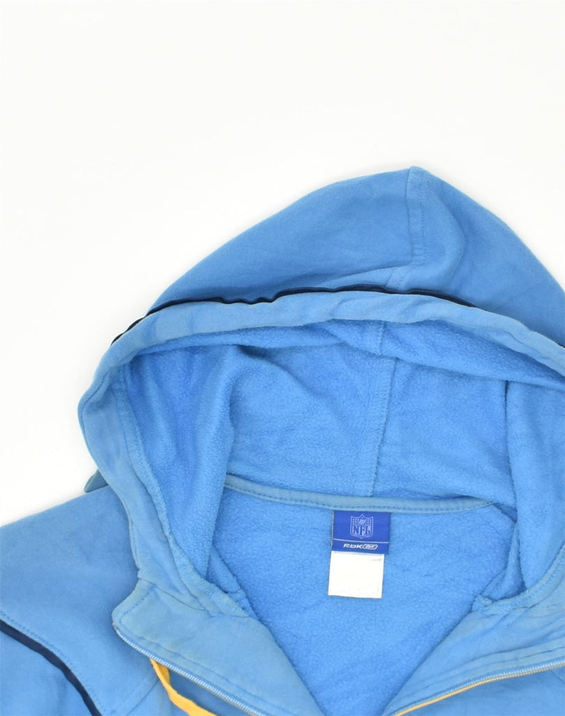 REEBOK Mens Graphic Zip Hoodie Sweater Medium Blue Cotton | Vintage Reebok | Thrift | Second-Hand Reebok | Used Clothing | Messina Hembry 