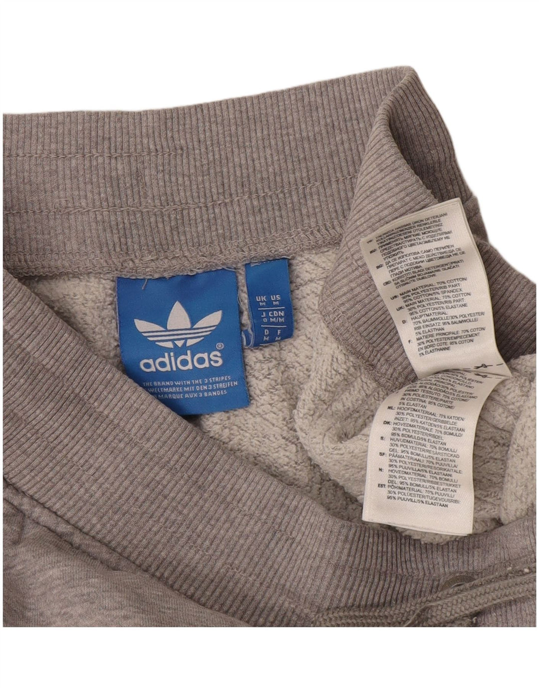 Adidas Mens Sport Shorts Medium  Grey Flecked Cotton
