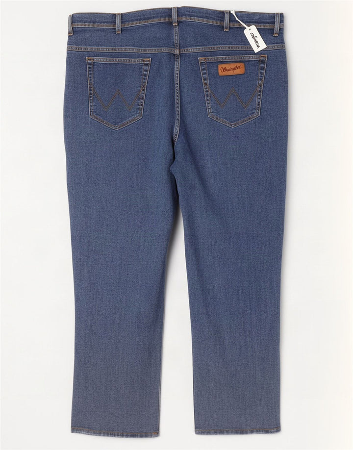 Wrangler Mens Texas Straight Jeans W50 L32 Blue Cotton